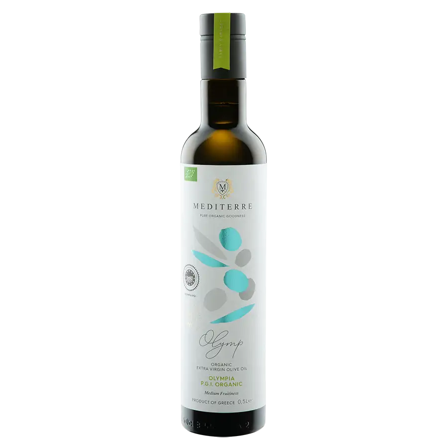 Mythocia Early Harvest βιολογικό ελαιόλαδο μπουκάλι μπροστινή όψη