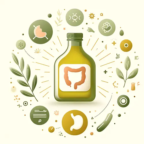 image visualizing how The Health Benefits of Extra Virgin Olive Oil Enhances digestive health