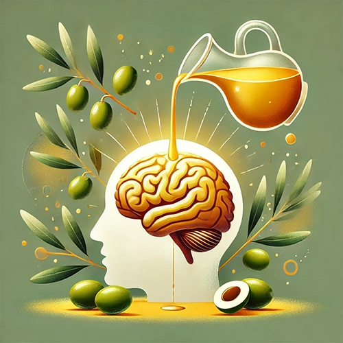 image visualizing how The Health Benefits of Extra Virgin Olive Oil Promotes brain health