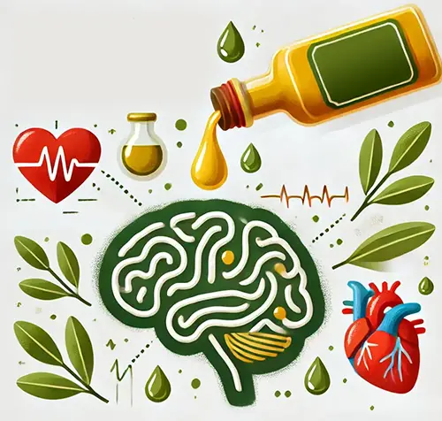 image visualizing how The Health Benefits of Extra Virgin Olive Oil Reduces the risk of stroke